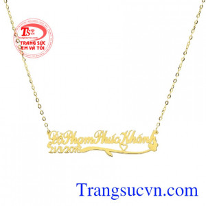 Dây chuyền chữ dễ thương đảm bảo chất lượng, nhận chế tác theo yêu cầu.