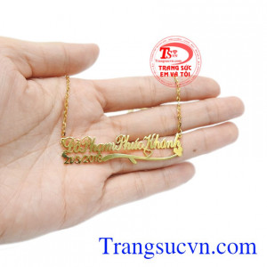Dây chuyền chữ dễ thương đẹp.
