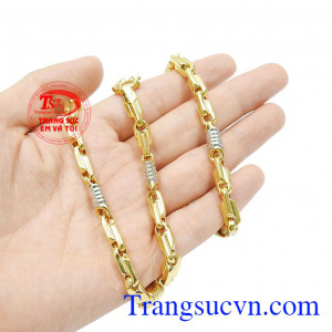 Dây chuyền lịch lãm vàng tây bảo hành chu đáo, giao hàng toàn quốc. 