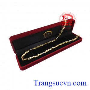 Dây chuyền lịch lãm vàng tây