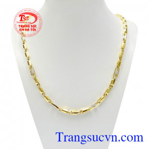 Dây chuyền nam phong cách vàng tây