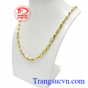 Dây chuyền nam phong cách vàng tây trẻ trung và hợp thời trang. 