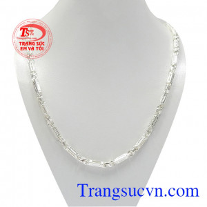 Dây chuyền nam tính bạc đẹp