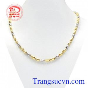 Dây chuyền nhập khẩu phái mạnh được nhập khẩu từ Italy vàng 18k chất lượng.