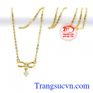 Dây chuyền vàng tây dễ thương đẹp.
