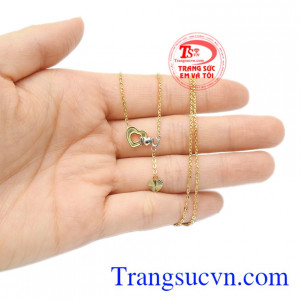 Dây chuyền vàng tây yêu thương đẹp.