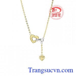 Dây chuyền vàng tây yêu thương nhận đặt chế tác theo yêu cầu.