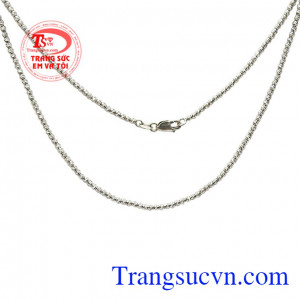 Sản phẩm được bảo hành uy tín, giao hàng toàn quốc. Dây chuyền vàng trắng lấp lánh