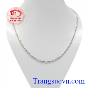 Dây chuyền vàng trắng lấp lánh