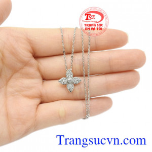 Dây chuyền vàng trắng thanh tú