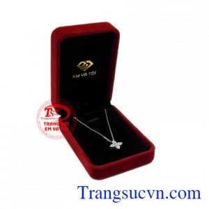 Dây chuyền vàng trắng thanh tú