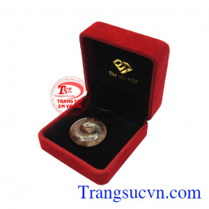 Đồng xu thạch anh tóc an nhiên