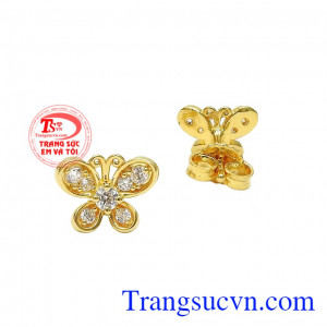 Sản phẩm trẻ trung, phù hợp với nhiều độ tuổi. Hoa tai hồ điệp dễ thương