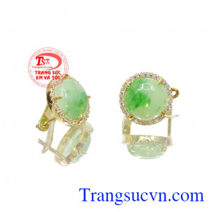 Hoa tai jadeite an nhiên sự lựa chọn hoàn hảo dành cho phái đẹp.