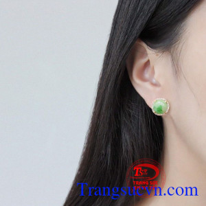 Hoa tai jadeite an nhiên