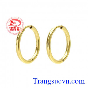 Hoa tai nữ cá tính vàng tây