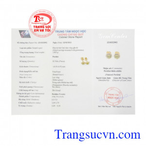 Hoa tai Peridot thanh lịch