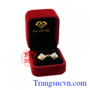 Hoa tai vàng tây hiện đại trẻ trung.