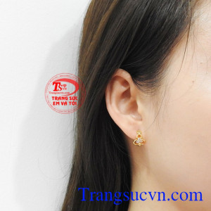 Hoa tai vàng tây xinh yêu tinh tế.