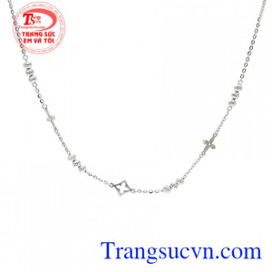 Lắc chân nữ vàng trắng tinh tế vàng 10k giao hàng nhanh trên toàn quốc.