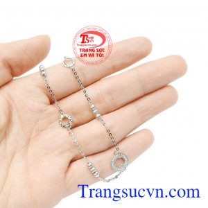 Lắc chân vàng trắng thời thượng 10k bảo hành uy tín.