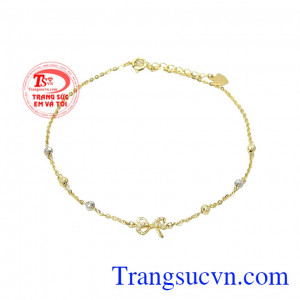 Lắc chân vàng xinh đẹp