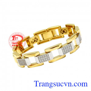 Lắc nam vàng tây lịch lãm được nhập khẩu trực tiếp từ Hàn Quốc. 