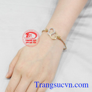 Lắc tay bi trái tim 10k