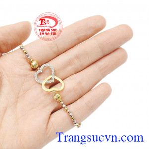 Lắc tay bi trái tim đẹp