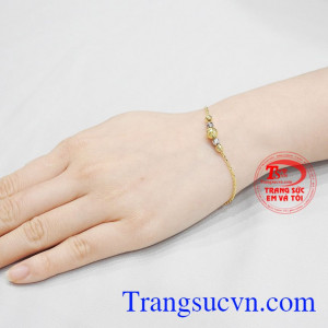 Lắc tay vàng tây dễ thương