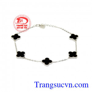 Lắc tay vàng trắng may mắn