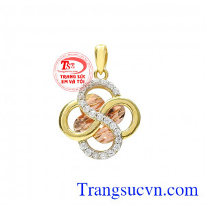 Mặt dây may mắn vàng tây