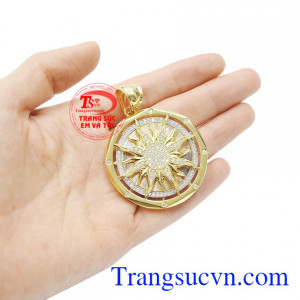 Mặt dây nam vàng hào quang đẹp.