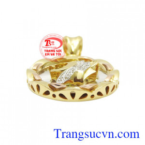 Mặt dây vàng báo nam tính thanh toán an toàn.