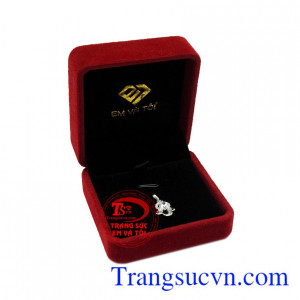 Mặt dây vàng trắng trang nhã