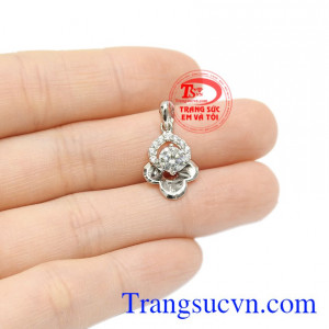 Mặt dây vàng trắng trang nhã