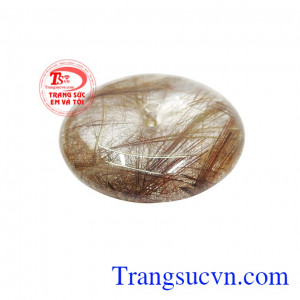 Mặt đồng xu thạch anh tóc đẹp thích hợp để bọc vàng hoặc bạc làm mặt dây đeo phong thủy. 