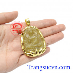 Ngoài ra, loại đá này còn giúp cải thiện tình trang mệt mỏi hay trầm cảm giúp chủ nhân có được sự thư thái và tinh thần lạc quan. Mặt phật bọc vàng tuổi tuất-hợi