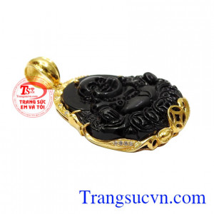 Mặt phật di lặc bọc vàng hoan hỉ đem đến niềm vui và hạnh phúc cho người dùng. 