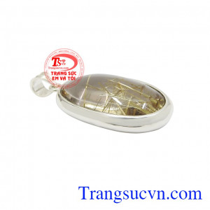 Thạch anh tóc có nhiều tác dụng đối với sức khỏe người dùng, làm giảm căng thẳng, mệt mỏi. Mặt thạch anh tóc bọc bạc đẹp