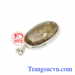 Năng lượng từ đá thạch anh tóc sẽ thúc đẩy sự tự tin, đưa ra quyết định đúng đắn từ đó có được thành công. Mặt thạch anh tóc bọc bạc đẹp