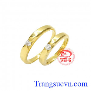 Nhẫn cưới vàng hạnh phúc viên mãn bảo hành chu đáo, giao hàng toàn quốc. 