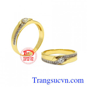 Nhẫn cưới vàng tâm đầu ý hợp giao hàng nhanh trên toàn quốc.