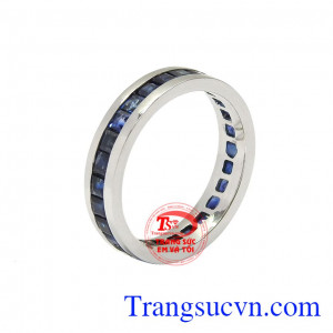Nhẫn nam sapphire thời trang