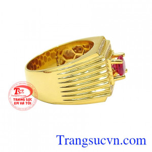 Nhẫn nam vàng màu phong cách thanh toán an toàn.