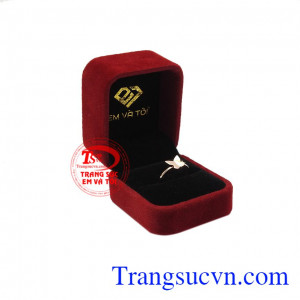 Nhẫn nữ hồ điệp vàng hồng nhận đặt chế tác theo yêu cầu. 