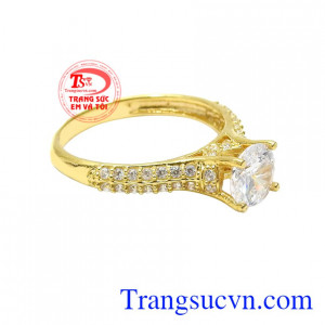 Nhẫn nữ vàng màu quyến rũ nhận đặt chế tác theo yêu cầu.