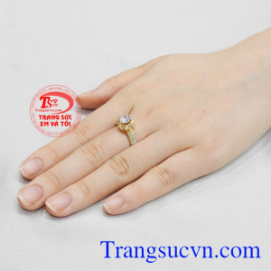 Nhẫn nữ vàng màu yêu kiều
