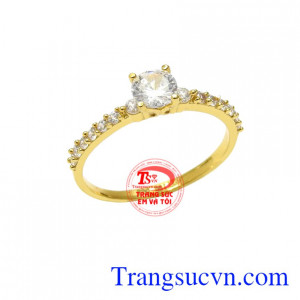 Nhẫn nữ vàng tây nhỏ xinh chất lượng.