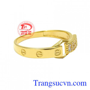 Nhẫn nữ vàng tây thời thượng vàng 10k chất lượng giao hàng tận nơi.